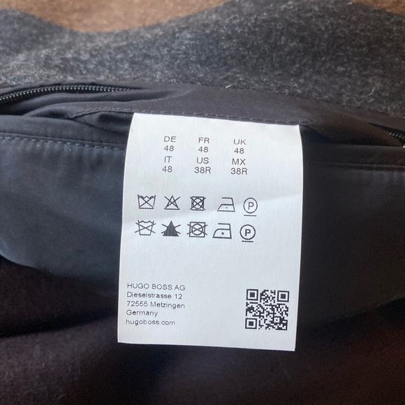 ❤️ Posh Party Feature Item🎈Boss Wool Pea Coat US 38R or mens Medium PRISTINE ❤️ - Picture 5 of 8